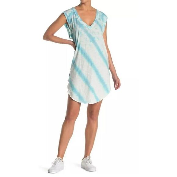 Free People Relaxed Ocean Breeze Top Shirt Size Medium - Picture 2 of 8